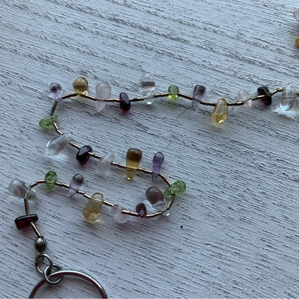 Eyeglass Necklace with Multicolor Beads and Front Clasp
